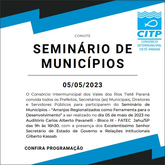 SEMINÁRIO DE MUNICÍPIOS