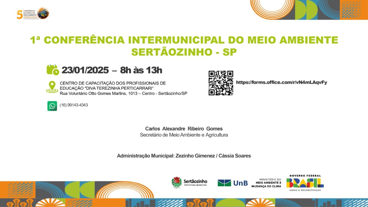 Sucesso na 1ª Conferência Intermunicipal do Meio Ambiente em Sertãozinho-SP