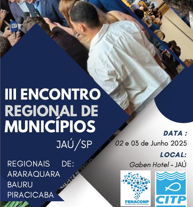 III Encontro Regional de Municípios será realizado em Jaú nos dias 02 e 03 de junho